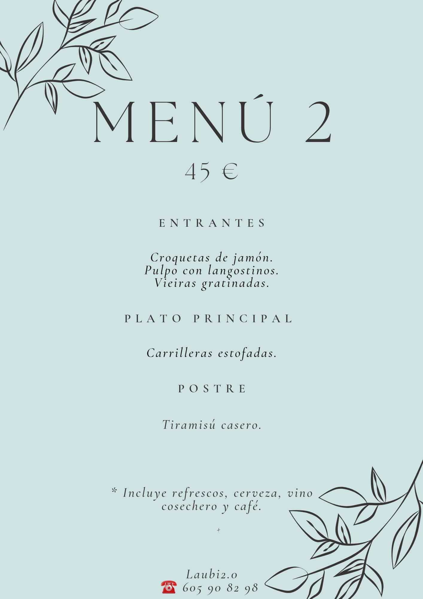 Menú Concertado 2