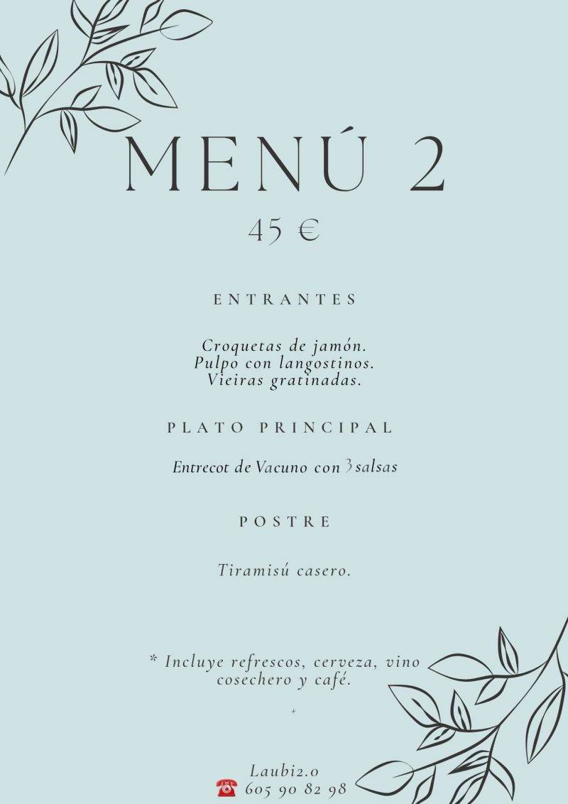 Menú Concertado 2