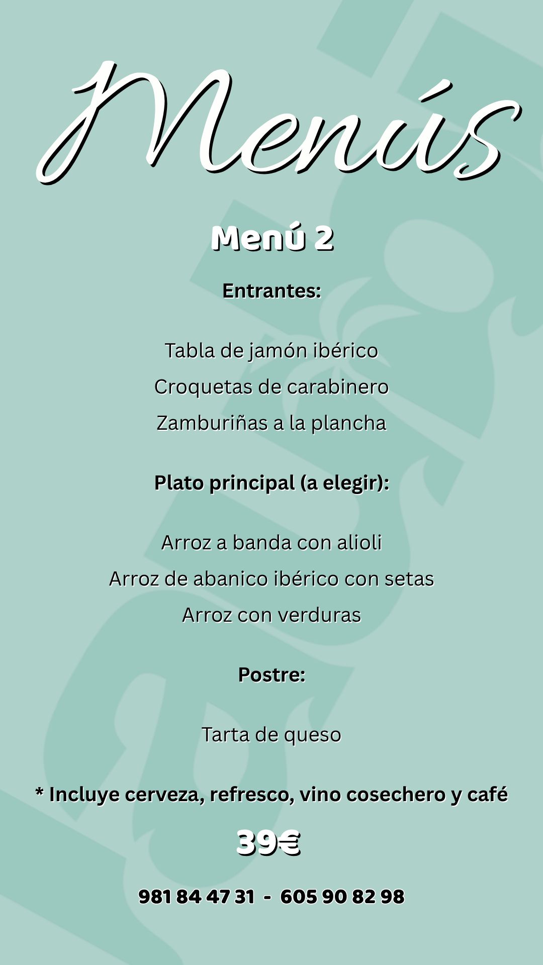 Menú Concertado 2